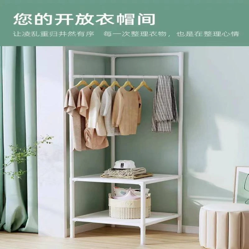 2 layers corner shoe and hat rack