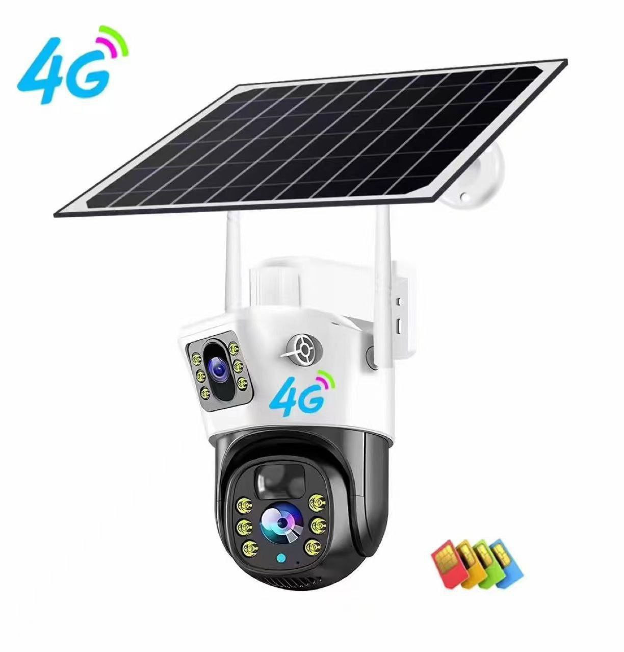 Solar Dual Lens Security Camera with 4G Connectivity
