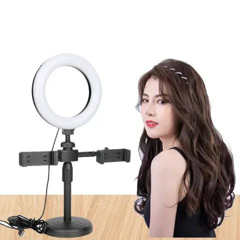 6inches Ringlight with 2phone holder