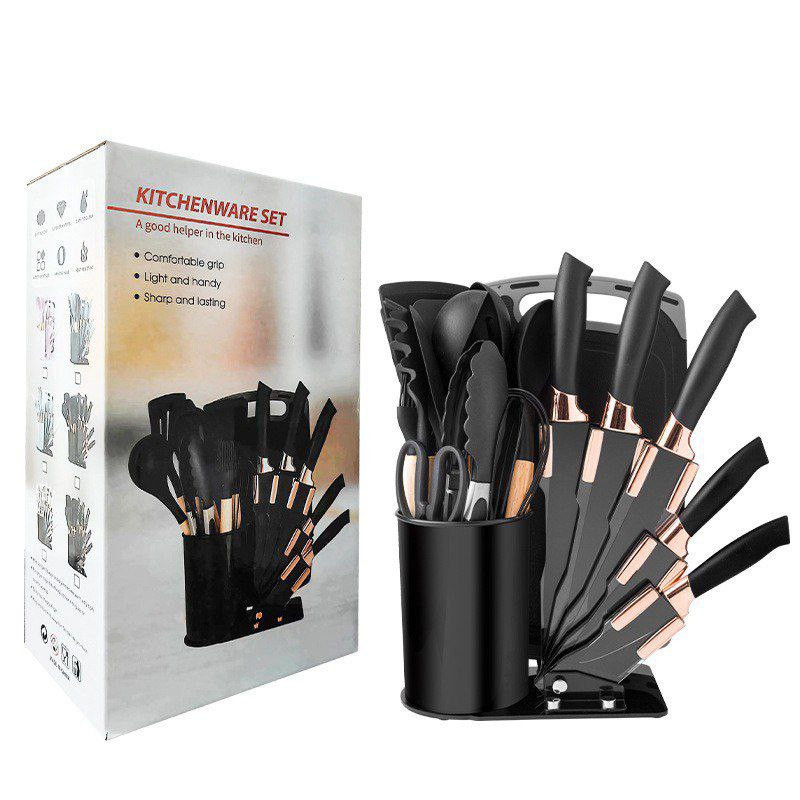 19Pcs Silicon Cooking spoon & knife set