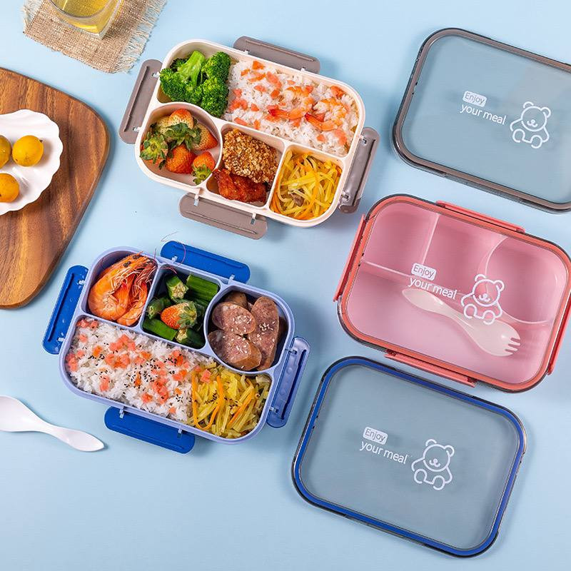 4 partition lunch box