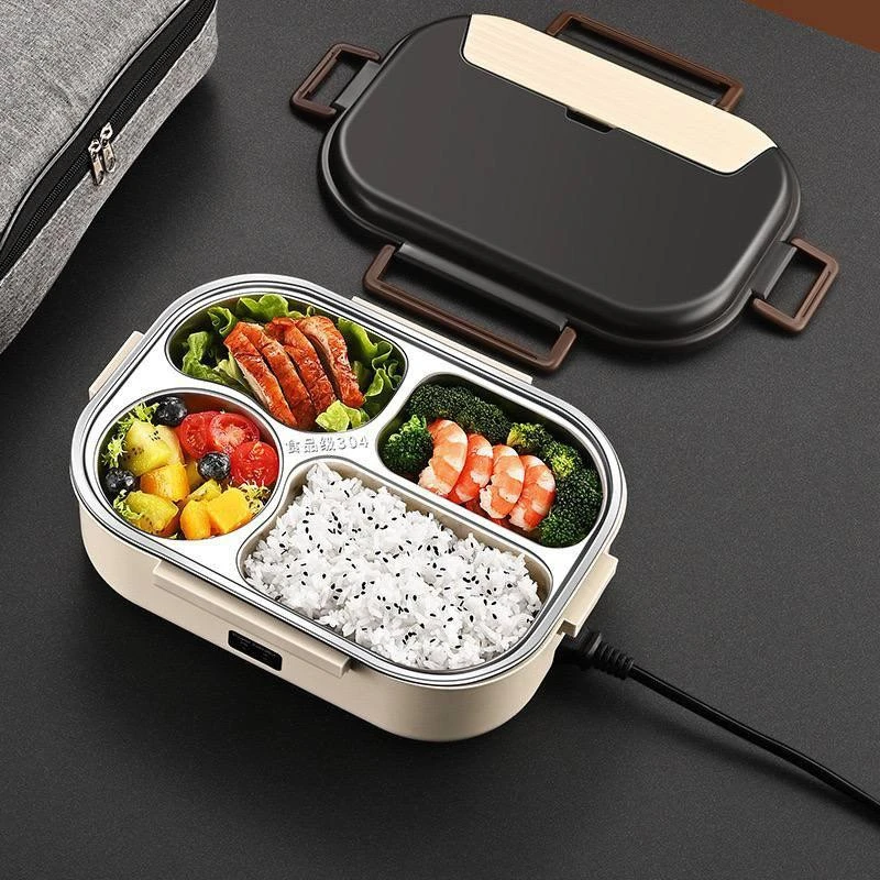 4 partitions electric lunch box