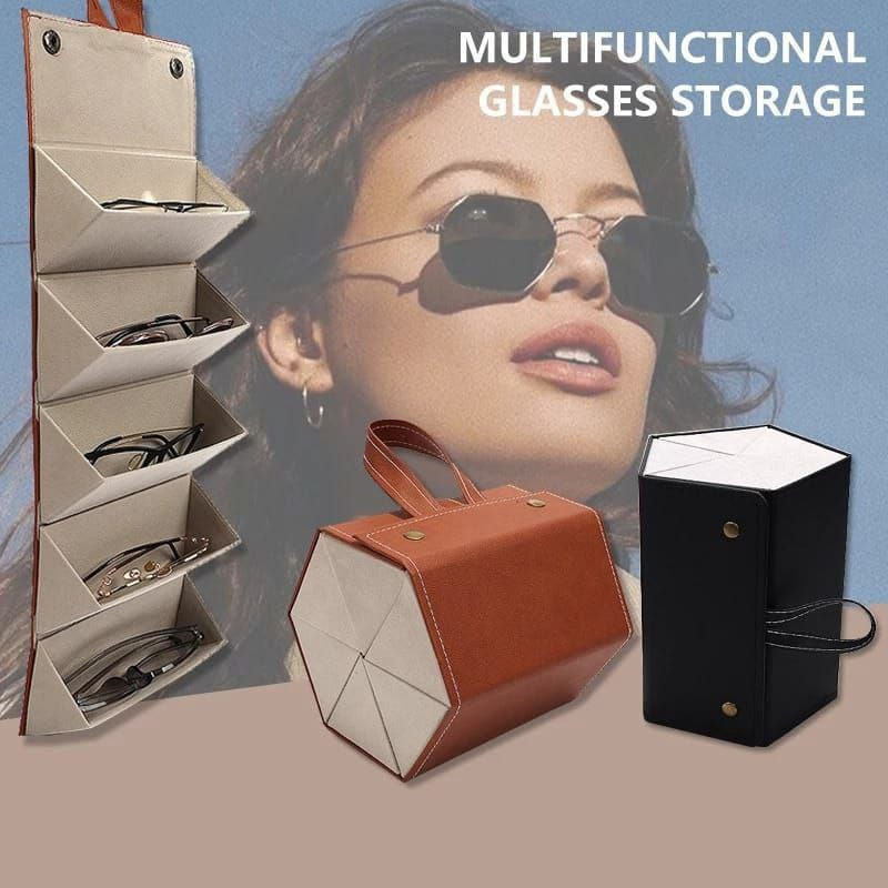 Elevate Your Style with Our 1pc Portable Eyeglass Storage Box!