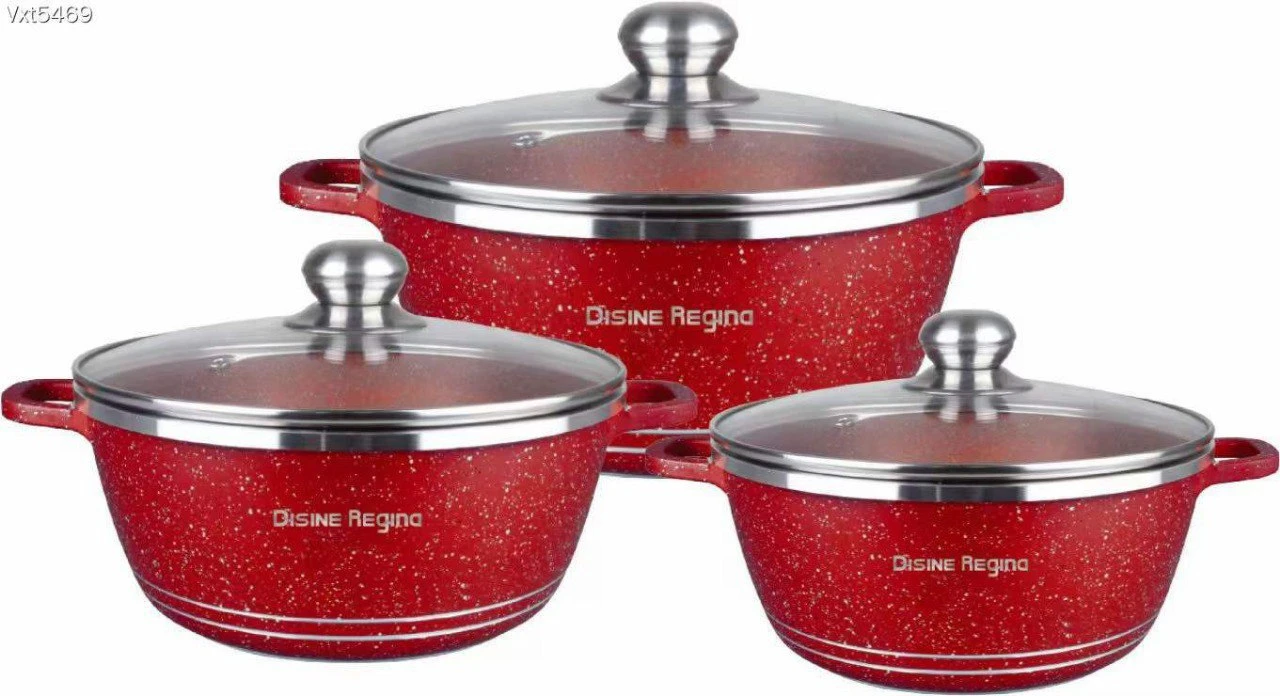 6pcs Dessini Die Cast Cookware Set 24cm, 28cm, 32cm