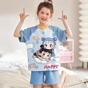 Children's short sleeve pajamas