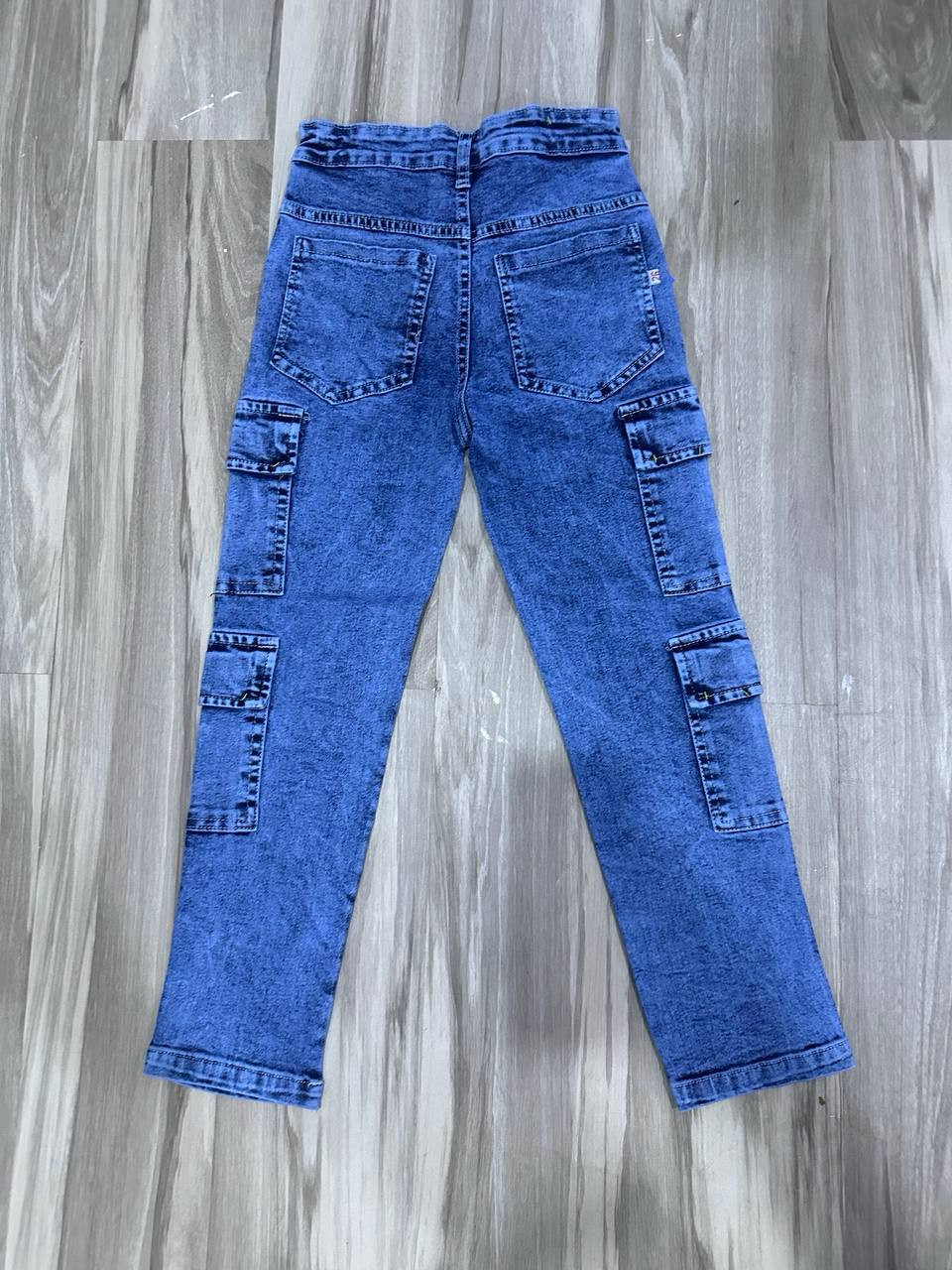 Unisex Cargo Jeans for Kids (Ages 7-18)