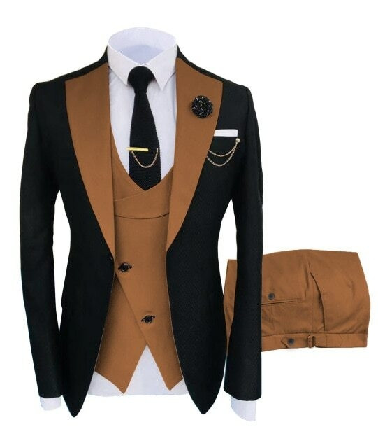 3-Piece Tailored Jacquard Suit