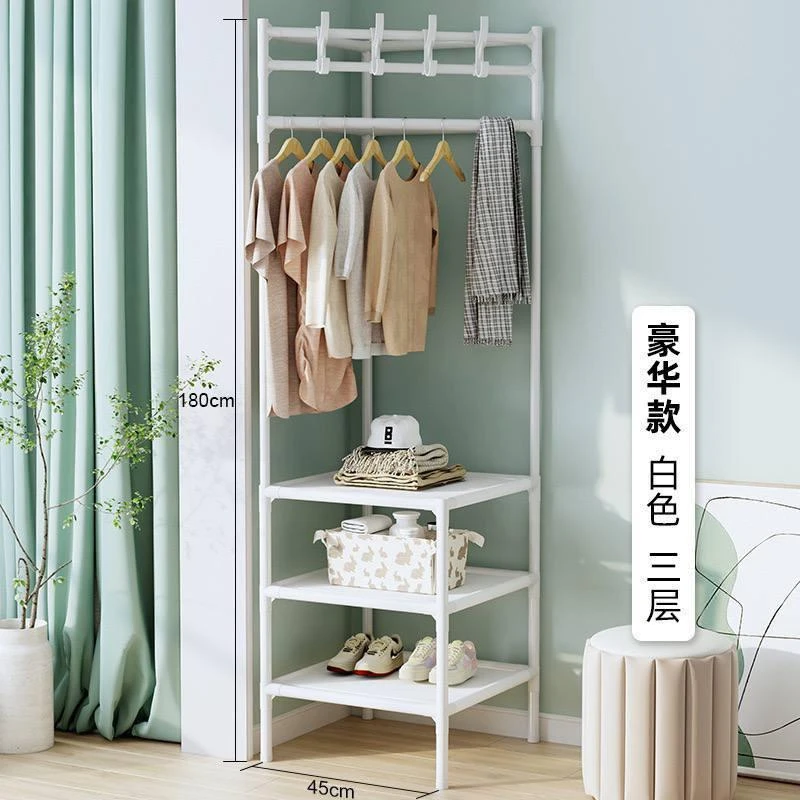 3 layers corner shoe and hat rack