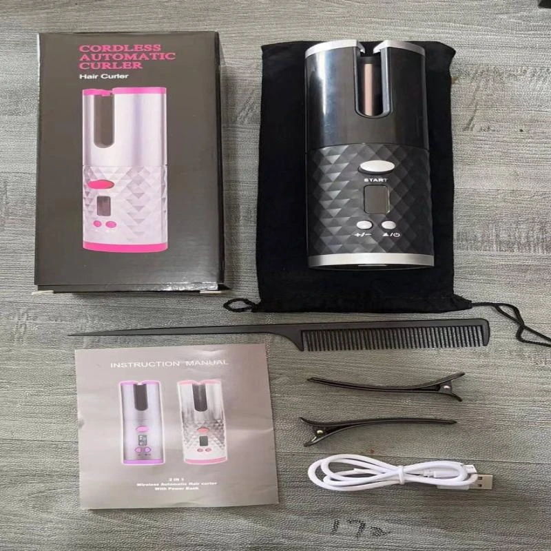 Rechargeable professional hair curlers