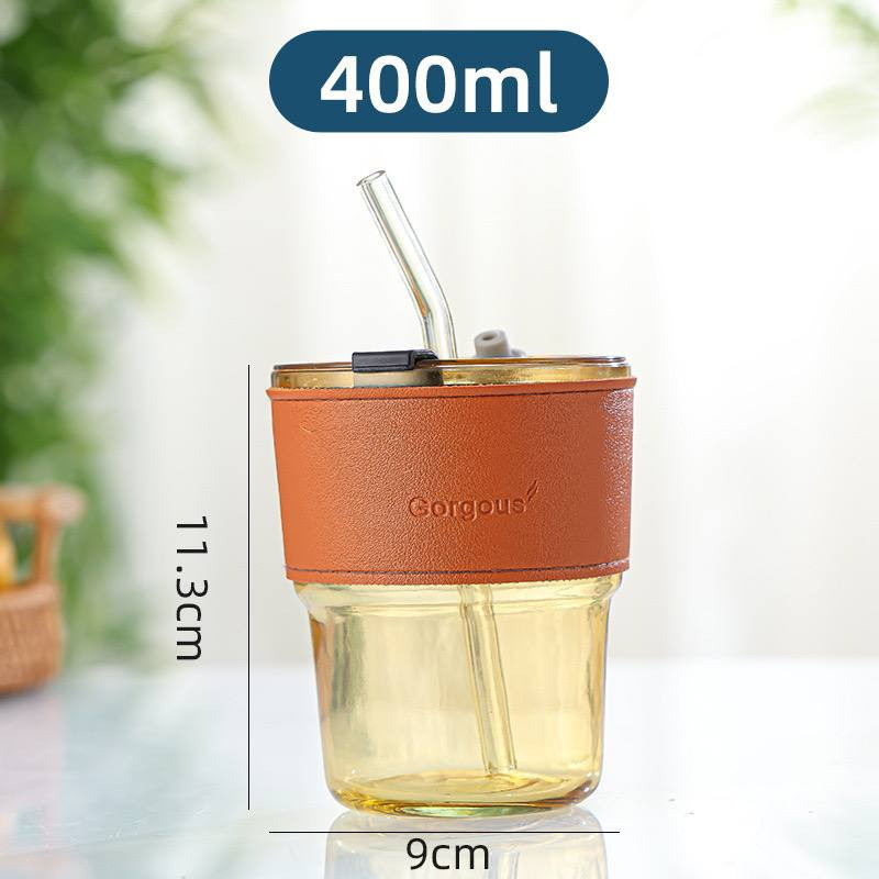 Sustainable Straw Glass Cup – Sip with Style and Conscience!