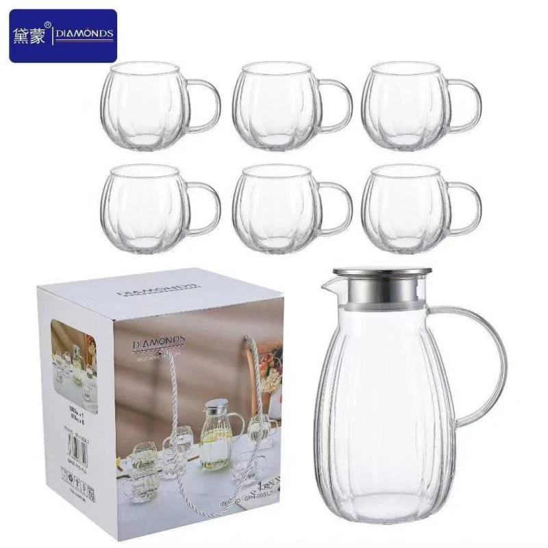7Pcs transparent Cup and jug set