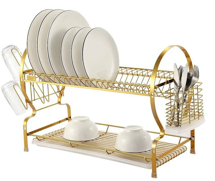 High quality 2step Gold dish rack